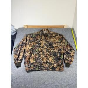 Vintage Mossy Oak Brand Camo Camouflage Adult Size 3XL Zip Up Hunting Jacket